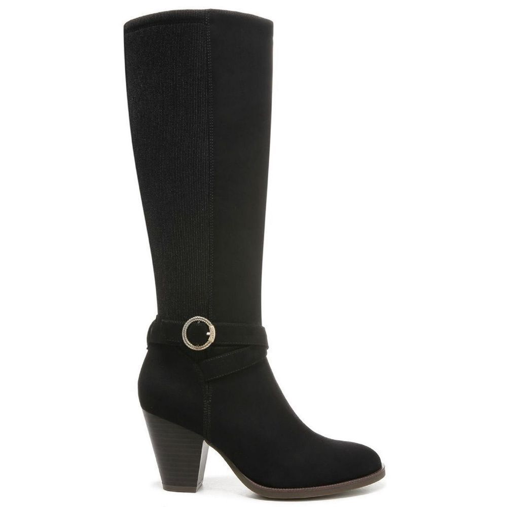 Dr. Scholl's Shoes Womens Knockout Faux Suede Round Toe Mid-Calf Boots